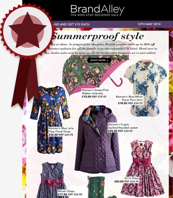 BrandAlley product recommendations