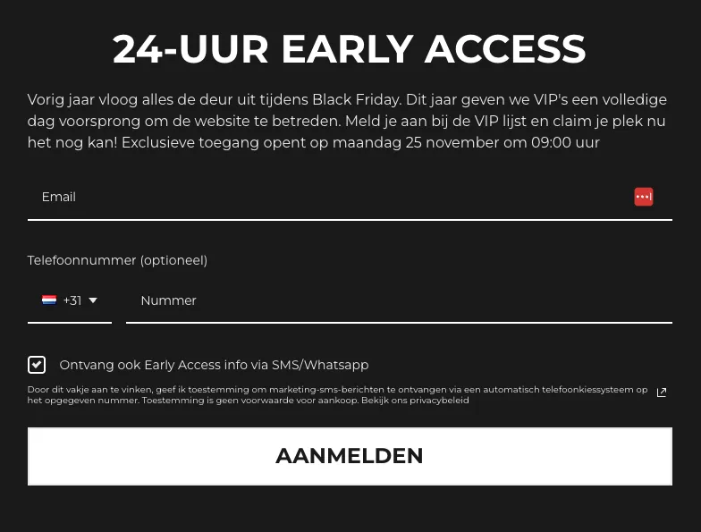 Sign up methode van AromaDiffusing.nl