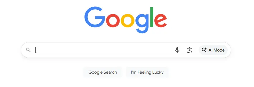 The familiar Google search bar