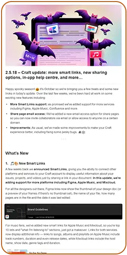 Full view of the Halloween email by Craft