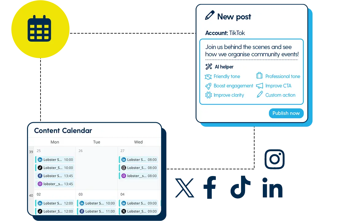 Schedule and publish in one place
