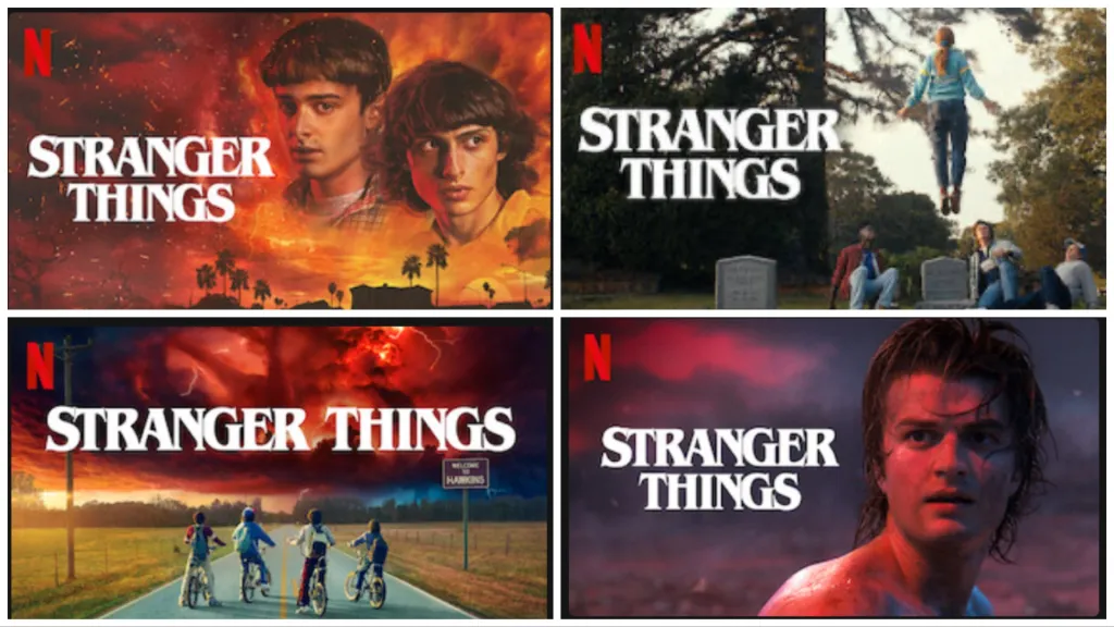 Verschillend gedrag wordt gemotiveerd door verschillende thumbnails van Stranger Things