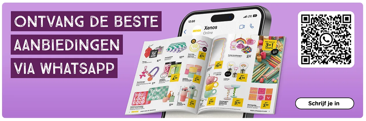 Voorbeeld van een sign up QR code van Xenos, waarmee met zich kan aanmelden voor hun conversational commerce flow.